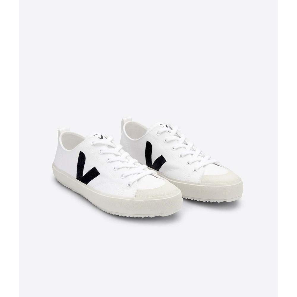 White/Black Men's Veja NOVA CANVAS Shoes | AU 248NWY